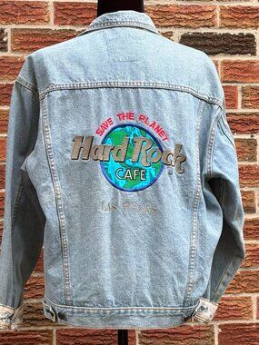 Vintage Hard Rock Cafe Las Vegas Denim Jacket | M Men| Embroidered Back Logo